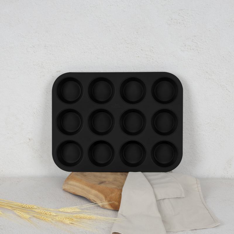 Forma na muffiny s nepřilnavým povrchem 12 ks Antracit Collection