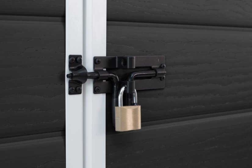 Casă de grădină Keter Essential 6 x 4 gri închis / alb, cu podea