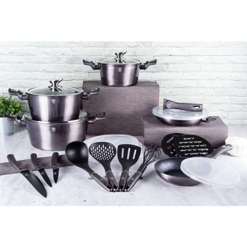 Pánev s poklicí s mramorovým povrchem 24 cm Carbon PRO Line