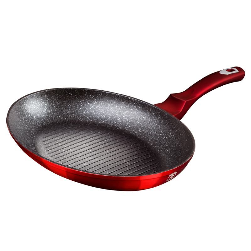 Pánev na ryby a steaky s mramorovým povrchem 35 cm Burgundy Metallic Line