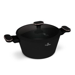 Kastrol s titanovým povrchem a poklicí 24 cm Black Rose Collection