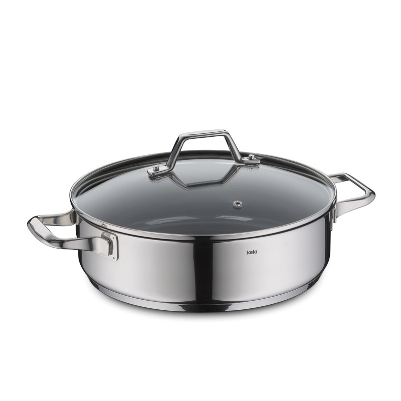 Pánev servírovací s poklicí Lucca nerez 28x8,5 cm 4l