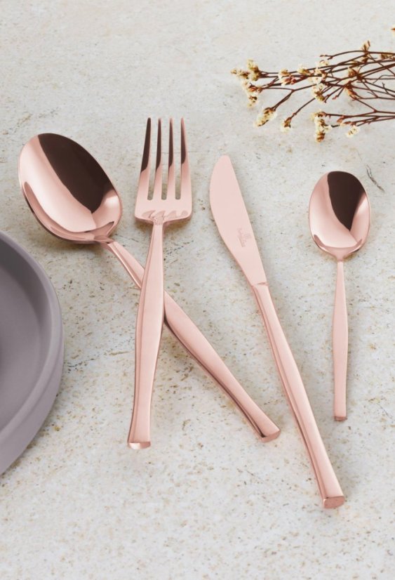 Sada příborů nerez 24 ks mirror Rosegold Metallic Line