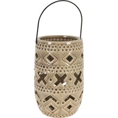 Lampă ceramică 23 cm cu mâner maro