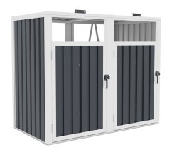 Adăpost pentru pubele G21 146x121x82 cm, din tablă antracit