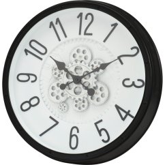 Nástenné hodiny s pohyblivým mechanizmom 51 cm čierne