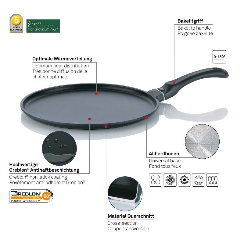 Pánev na palačinky 28 cm KERROS
