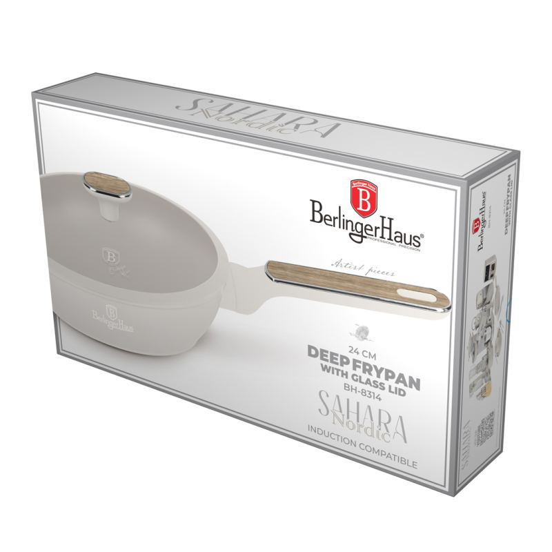 Pánev s poklicí s titanovým povrchem 24 cm Sahara Nordic Collection