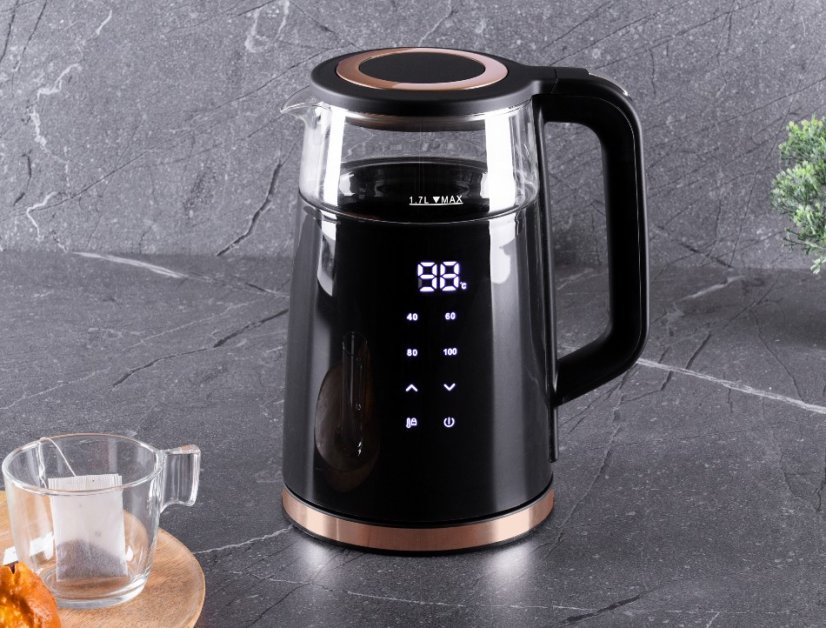 Rychlovarná konvice s regulací teploty digitální 1,7 l Black Rose Collection