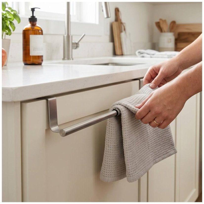 Věšák na utěrky na kuchyňskou linku 23 - 40 cm nerez