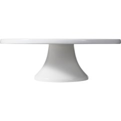 Podnos na dort servírovací porcelán 28 cm bílý