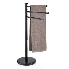 Suport prosop Swing, otel inoxidabil vopsit, negru 85,5 x 28,5