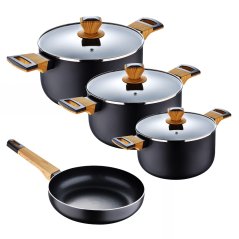 Set vase cu suprafata antiaderenta 7 buc Earth Black