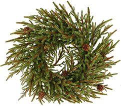 Vánoční věnec na dveře či stůl 40 cm matná zelená