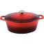 Fuente de horno de hierro fundido con tapa Xanten 36 x 22 cm roja