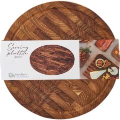 Doštička servírovacia a krájacie teakové drevo 28 x 2 cm