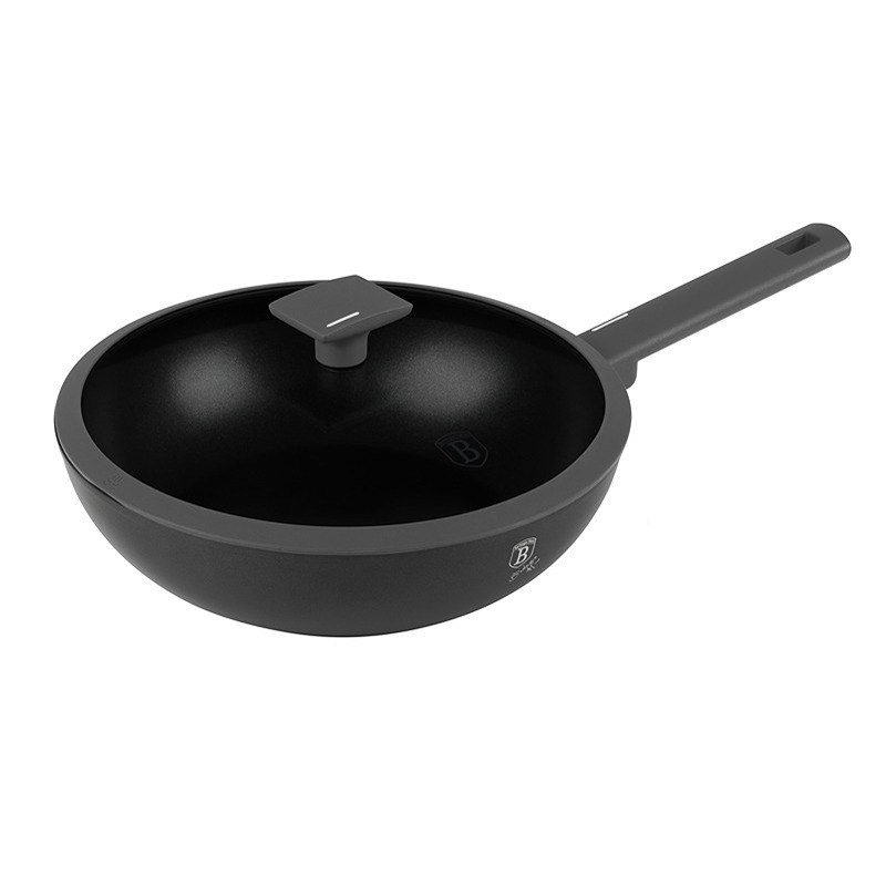 Panvica WOK s titánovým povrchom a pokrievkou 28 cm Antracit Collection
