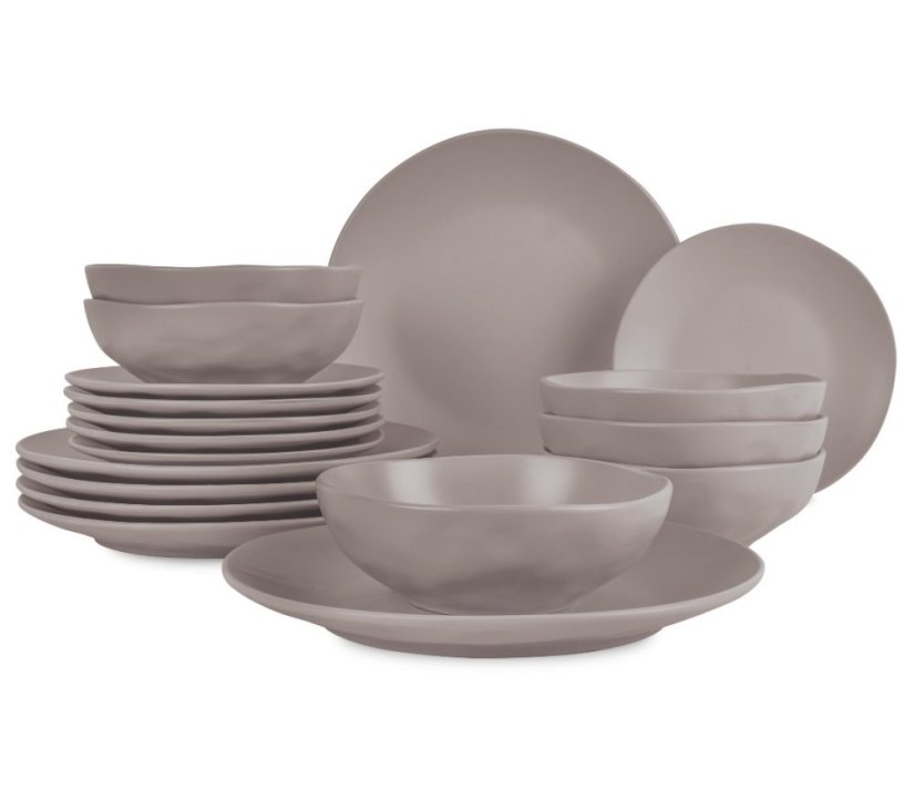 Jídelní sada talířů 18 ks Taupe Collection