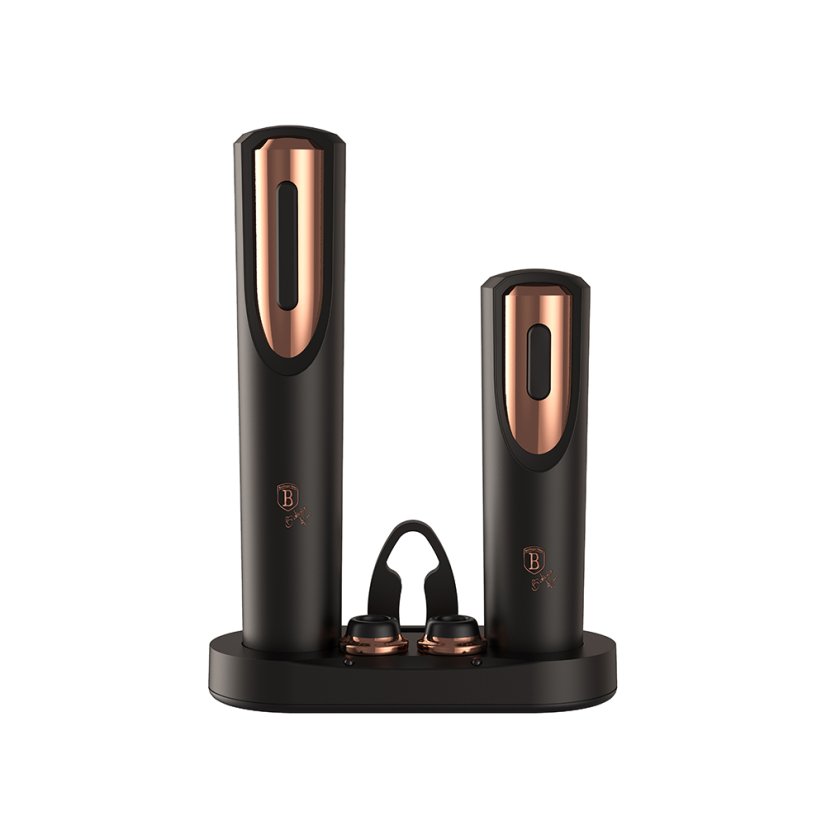 Sacacorchos eléctrico + bomba de vacío para vino Colección Black Rose