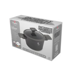 Kastrol s titanovým povrchem a poklicí 20 cm Antracit Collection Kastrol s titanovým povrchem a poklicí 20 cm Antracit Collection