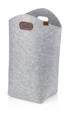 Taška na prádlo Fay filc světle šedá 52x24 cm