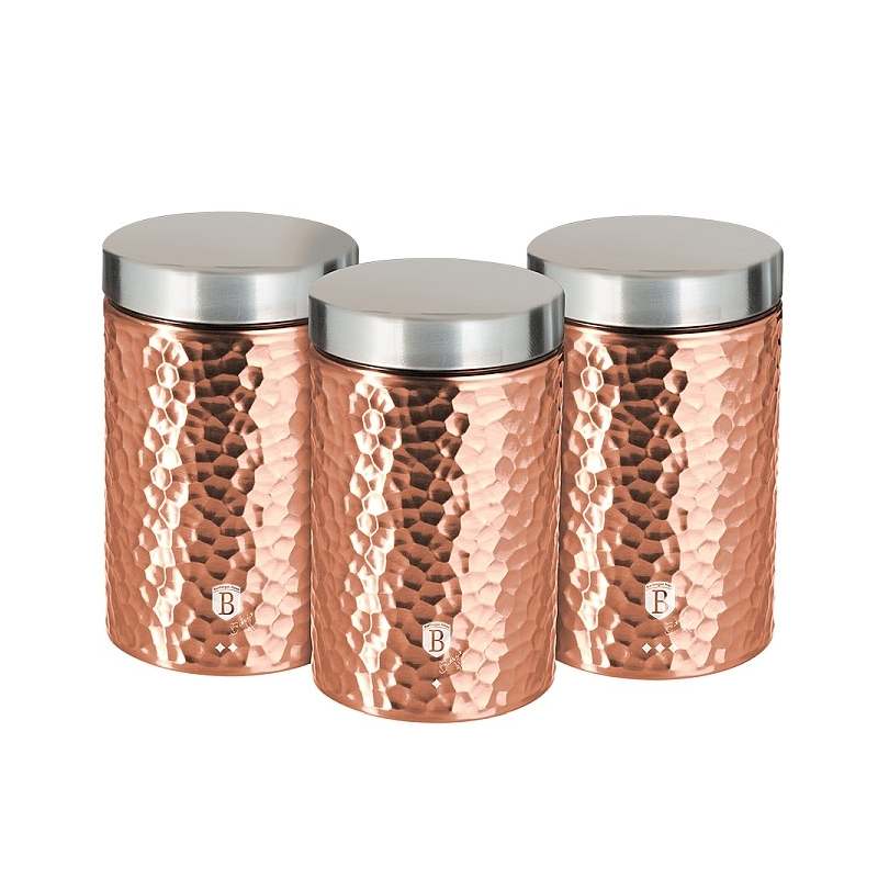 Dóza na potraviny sada 3 ks Primal Rosegold Metallic Line