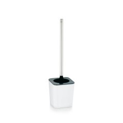 WC štětka NURIA plast/nerez bílá