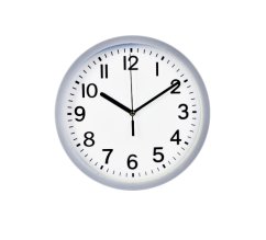 Nástenné hodiny ručičkové 22,5 cm šedý rám
