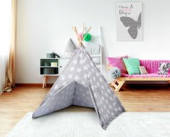 Dětský stan teepee 120x120x150cm šedá