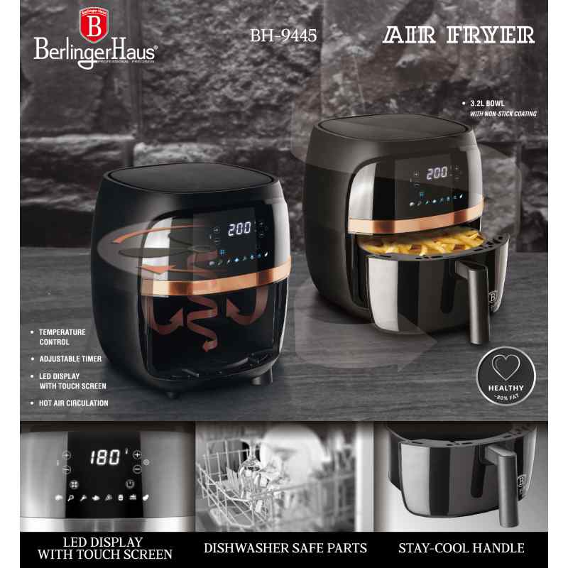 Horkovzdušná fritéza digitální 3,2 l Black Rose Collection