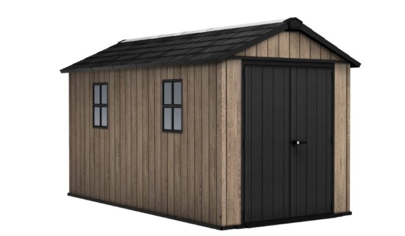 Casă de grădină Keter Apex 7,5 x 13 Ashwood, cu podea