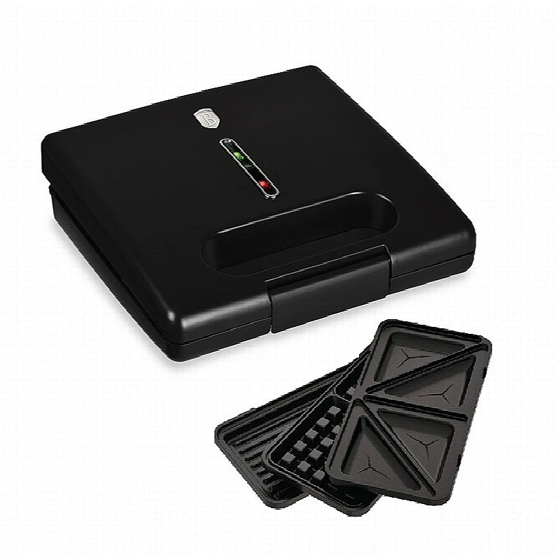Aparat pentru sandvișuri 3 în 1 cu suprafață antiaderentă 780 W Colecția Matte Black