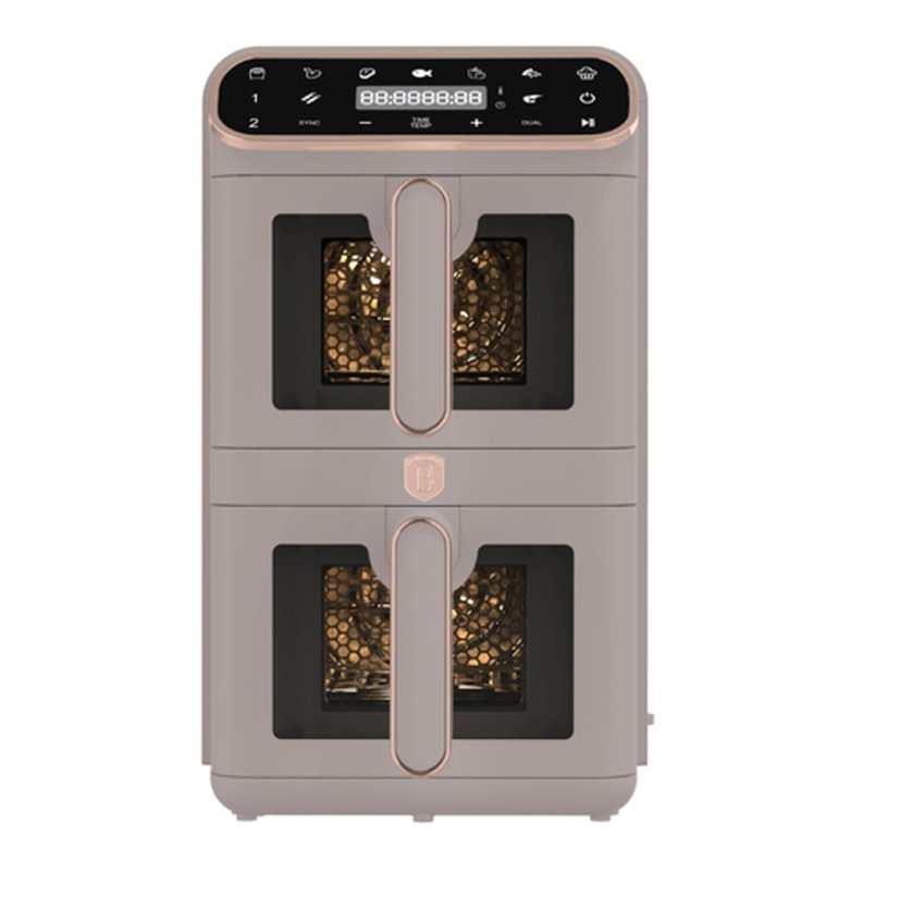 Frigider digital dublu cu aer cald 5,5 + 5,5 l Taupe Collection