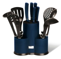 Set de cuțite și ustensile de bucătărie în suport 12 buc Aquamarine Metallic Line Set de cuțite și ustensile de bucătărie în suport 12 buc Aquamarine Metallic Line