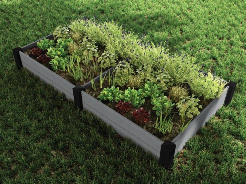 Vyvýšený záhon Keter Vista Modular Garden Bed dvojbalenie šedý