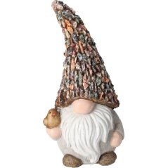 Decorat gnome de grădină 31 cm cu pasăre