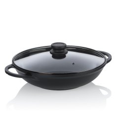 WOK pánev s keramickým povrchem a poklicí ATURA 32 cm