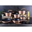 Tigaie cu suprafață din marmură set de 3 buc Rosegold Metallic Line