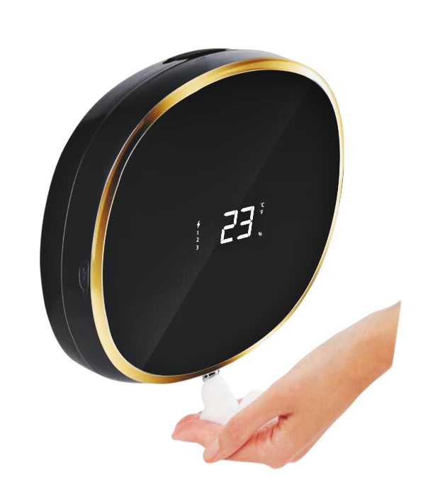 Bezdotykový dávkovač mýdla automatický černá / zlatá