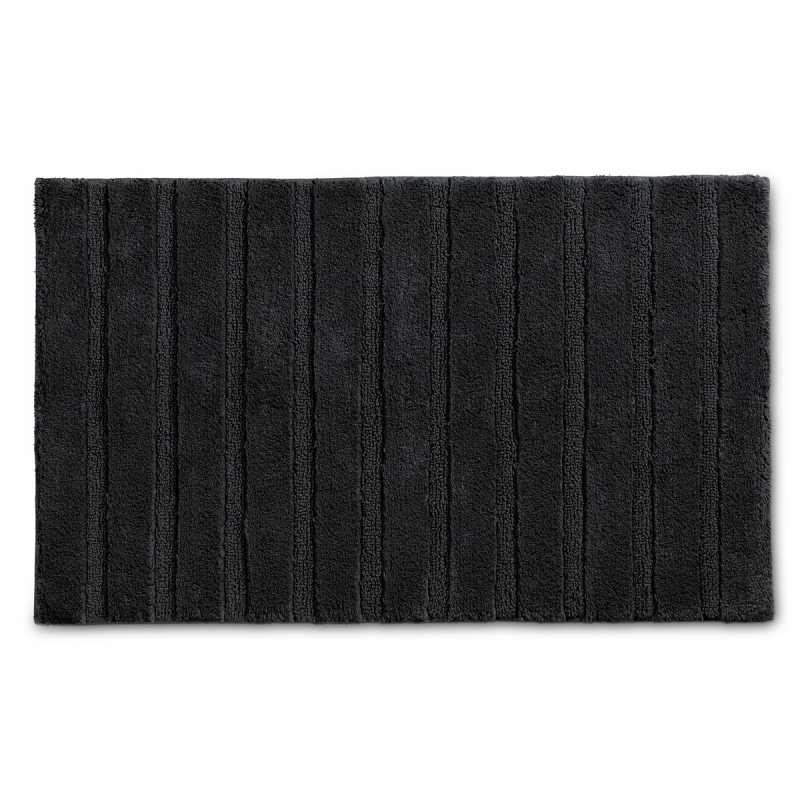 Alfombra de baño Megan 100% algodón negro 120x70x1,6cm