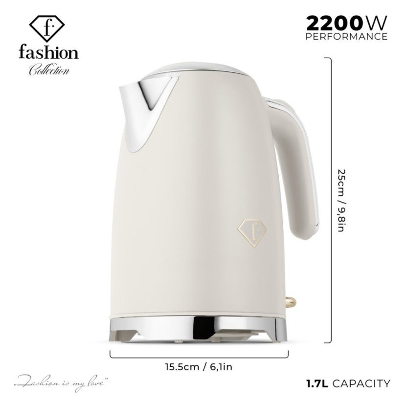 Rychlovarná konvice 1,7 l nerez Cream Gold Collection