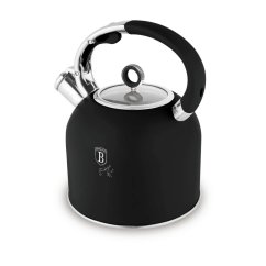 Konvice pískací se skleněným víkem 3 L Matte Black Collection