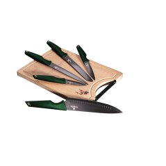 Súprava nožov + doska 6 ks Emerald Collection