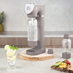 Výrobník sódy SODABAR + 2 fľaše Taupe Collection