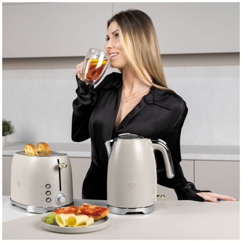 Rychlovarná konvice 1,7 l nerez Cream Gold Collection