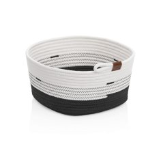 Košík Hedda 32 cm směs bavlna/polyester bílá-černá Košík Hedda 32 cm směs bavlna/polyester bílá-černá