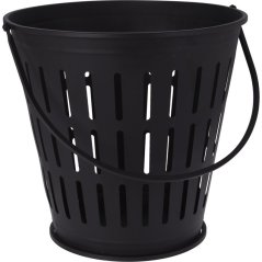 Ohniště/koš na dřevo kovové s rukojetí