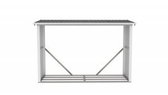 Magazin lemn G21 WOH 335 - 242 x 89 cm, antracit