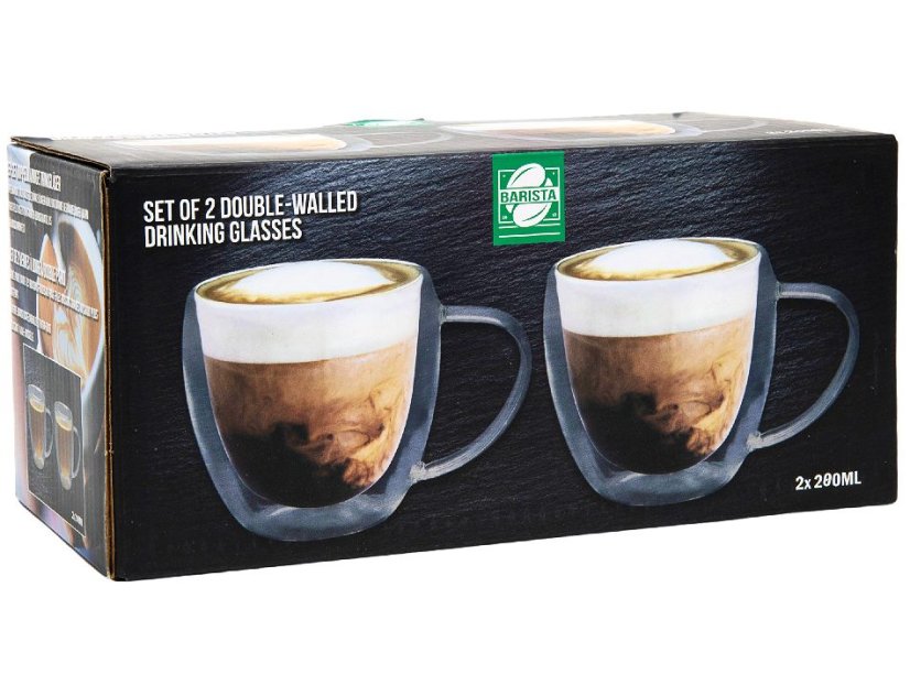 Sklenice na cappuccino sada 2 ks 280 ml
