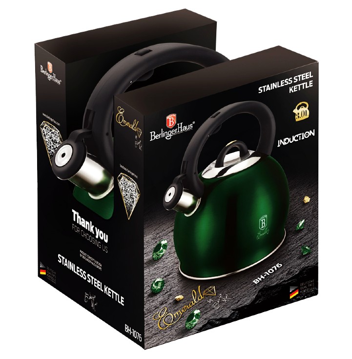 Konvice pískací nerez 3 L Emerald Collection - design. vady